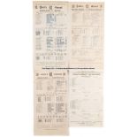 Collection of 165 cricket scorecards dating between 1946 and 1981, including Test Matches