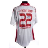 Ruud van Nistelrooy signed white SV Hamburg home No.22 match jersey season 2010-11, short-sleeved