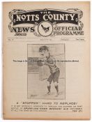 Official programme for the Notts County v Blackpool League Division Two match at Trent Bridge, 1st