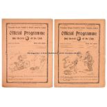 Two Tottenham Hotspur home programmes season 1913-14, Manchester City 27th September & Bradford