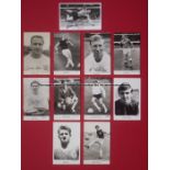 Set of 11 signed Daily Mirror England 1966 World Cup photo cards including Bobby Moore, each