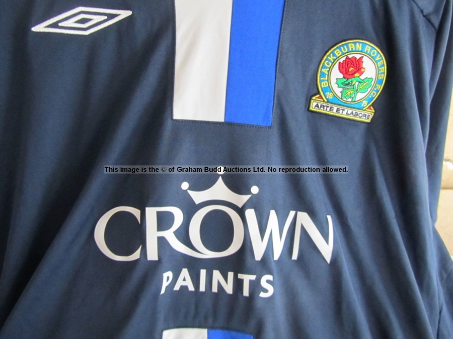 Nikola Kalinic navy blue Blackburn Rovers No.22 away jersey 2009, short-sleeved, Premier League - Image 5 of 7