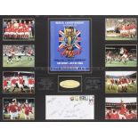 A 1966 World Cup photographic montage fully-signed by the eleven England finalists, the Bobby