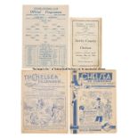 19 Chelsea programmes dating between 1931 and 1946, comprising ten homes 1931-1939 (one a practice