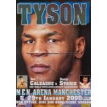 Group of six framed fight posters dating from 2000, comprising Tyson, Joe Calzaghe v David Starie,