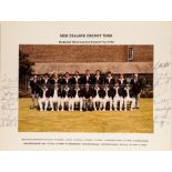 Fully-signed presentation photograph of the New Zealand team for the 1983 Cricket World Cup in
