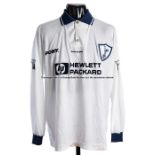 John Scales white Tottenham Hotspur No.17 home jersey circa 1996, long-sleeved, Premier League