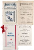 Nine international programmes dating between 1946 and 1948, including the rare England v Holland