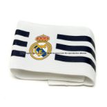 Iker Casillas Real Madrid captain's armband, season 2012-13, white armband displaying club emblem