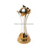 FC Barcelona FIFA Club World Cup 2015 player’s trophy, miniature silvered and gilt replica