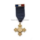 Medal awarded to a Scottish athlete at an event at the 1889 Paris Exhibition, gilt cross medal