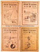 Five Tottenham Hotspur home programmes, all Football League fixtures, 1930 v Bradford, 1932 v