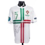 Cristiano Ronaldo signed white Portugal No.7 jersey from the UEFA EURO 2012 quarter-final v Czech