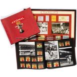 Two scrapbooks containing b&w photographs of Arsenal FC, dating from the 1960s and including 1971,
