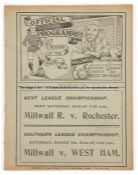 Household Brigade F.A. Senior Cup Final programme, 26th February 1912, 2nd Battalion Grenadier