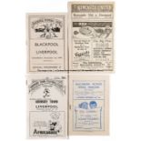 16 Liverpool FC away programmes from seasons 1946-47 & 1947-48, 4 x 46-47 & 12 x 47-48, 1 a pirate