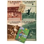 Three editions of the French magazine 'Le Miroir Des Sports' published during the 1938 World Cup,