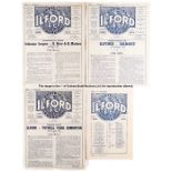 104 Ilford FC home programmes dating between seasons 1949-50 and 1952-53, first-team League, Cup and