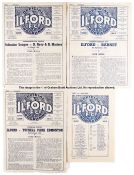 104 Ilford FC home programmes dating between seasons 1949-50 and 1952-53, first-team League, Cup and