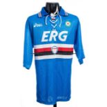 Sampdoria blue No.4 jersey from the European Cup Winners’ Cup semi-final matches v Arsenal 6th &