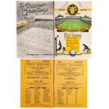 40 Wolverhampton Wanderers 1940s home programmes, 3 x 46-47, 21 x 47-48 & 16 x 48-49