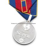 1999 UEFA Super Cup Final runners-up medal awarded to an un-named Manchester United FC player, the