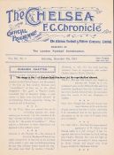 Chelsea v Tottenham Hotspur programme 4th December 1915, London Football Combination wartime issue