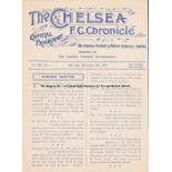 Chelsea v Tottenham Hotspur programme 4th December 1915, London Football Combination wartime issue