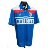 Atletico Madrid blue No.13 third-choice jersey season 1990-91, short-sleeved Provenance: The Paul