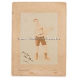 'Tom' Thomas, British Boxing Middleweight Champion, signed photograph, 11 by 8in. b&w signed in