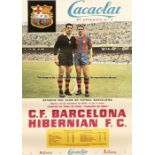 Official match poster for the 1960 Fairs Cup tie Barcelona v Hibernian played at the Camp Nou 27