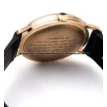 Terry Venables' Rotary 9ct gold wristwatch, presented by the F.A., circa 1979, 9ct gold case,
