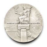 Stockholm 1912 Olympic Games participation medal, in pewter, designed by Mackennal/Erik Lindberg,