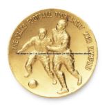 A gold medal awarded by the Japan Football Association for the 1964 Olympic Games Football