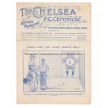 Chelsea combined issue programme 8th & 10th November 1913, comprising reserve fixture v Croydon