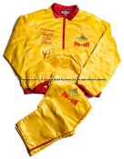 Tracksuit worn by Chris Eubank’s trainer Ronnie Davies at the fight with Michael Watson at Earls