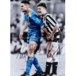 Vinnie Jones with Paul Gascoigne signed photograph, taken during the Wimbledon v Newcastle United
