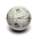 Liverpool FC signed football, circa 2004-2006, ball with printed Liverpool FC logos, signed in black