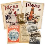 Collection of ephemera on early women's football, including material from the late Victorian period,