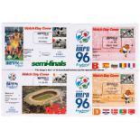 Complete set of First Day Covers for the 31 matches played at Euro '96 in England, 24 Group Matches,