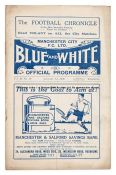 Manchester City v Sheffield Wednesday programme 1st January 1930 Opposition team Sheffield Wednesday