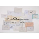 Fine group of 22 England 1966 World Cup-winning squad signatures, each on individual paper in ink or