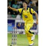 Thirteen signed photographs of current Australian cricketers, comprising Steve Smith, Pat Cummins,