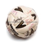 England team circa 1996 signed Mitre ‘Delta Cosmic’ football, six-panelled ball printed with MITRE