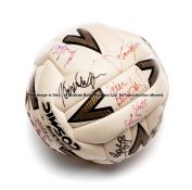 England team circa 1996 signed Mitre ‘Delta Cosmic’ football, six-panelled ball printed with MITRE