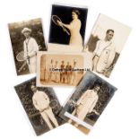 28 real tennis postcards, player portraits, match action etc.