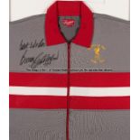 Bruce Grobbelaar signed replica Liverpool 1984 European Cup Final tracksuit top, from the match in