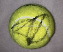 Six tennis balls signed by current female champions and Grand Slam winners, comprising Sloane