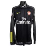 Lukasz Fabianski Arsenal FC 2013 Asia Tour No.21 black goalkeeping spare jersey v Indonesia Dream