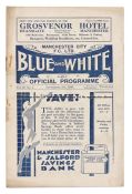 Manchester City v Blackpool programme 3rd September 1930